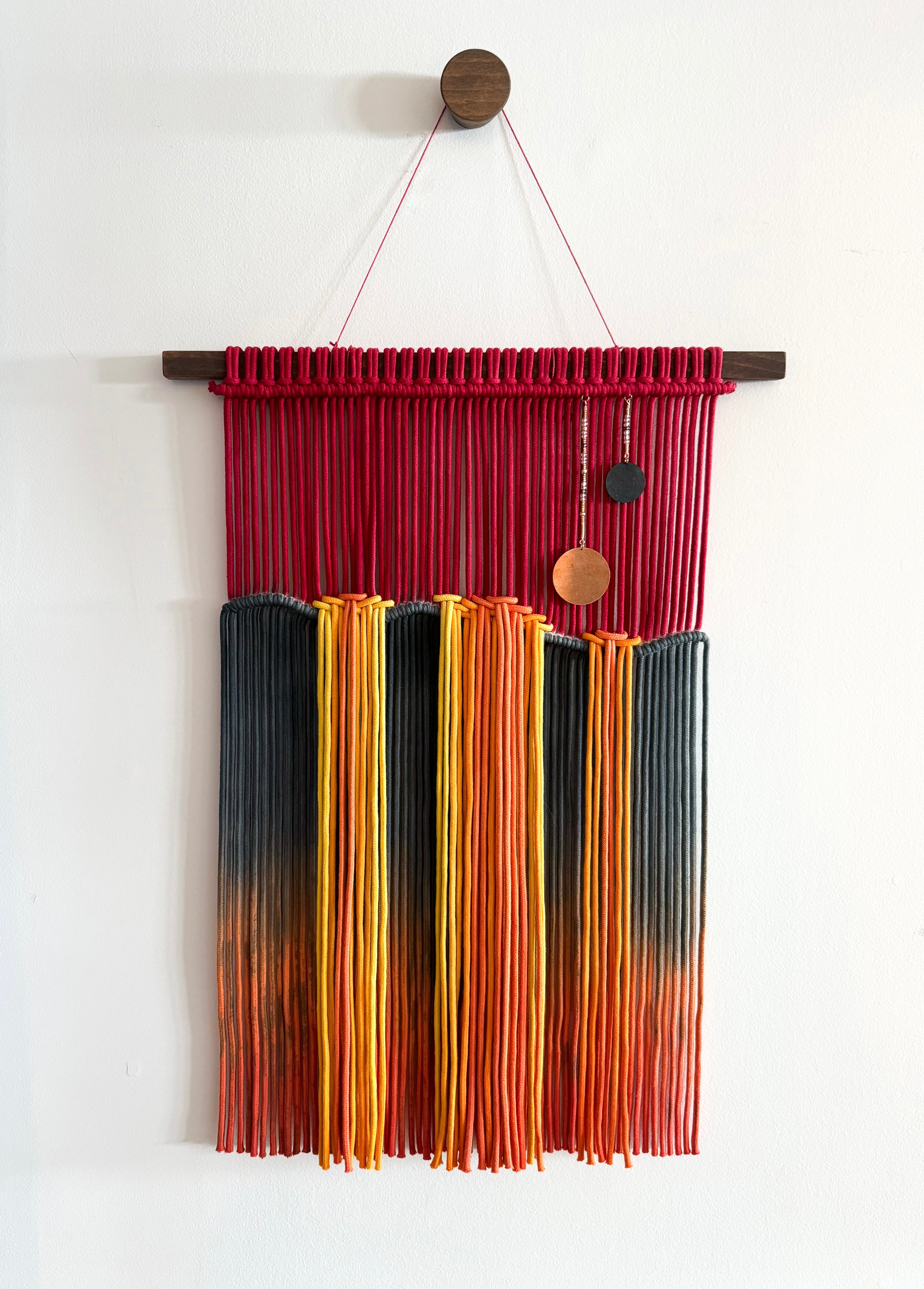 Phoenix' Sky Macrame Wall Hanging Inspired by Nature- Colorful and