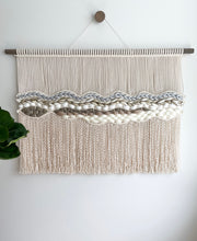 Load image into Gallery viewer, macrame wall hanging, fiber art, wall tapestry, boho wall hanging, boho headboard, wall art, wall decor