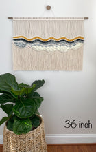 Load image into Gallery viewer, macrame wall hanging, fiber art, wall tapestry, boho wall hanging, boho headboard, wall art, wall decor