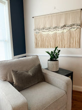 Load image into Gallery viewer, macrame wall hanging, fiber art, wall tapestry, boho wall hanging, boho headboard, wall art, wall decor