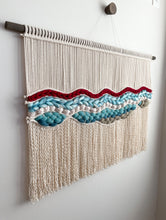 Load image into Gallery viewer, macrame wall hanging, fiber art, wall tapestry, boho wall hanging, boho headboard, wall art, wall decor