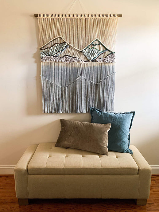 Reflection - Large Mountain Lake Tapestry - Thread and Thyme