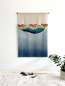macrame wall hanging, fiber art, wall tapestry, boho wall hanging, boho headboard, wall art, wall decor