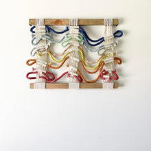 Load image into Gallery viewer, macrame wall hanging, rainbow wall art, home decor, wall art, woven wall hanging
