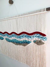 Load image into Gallery viewer, macrame wall hanging, fiber art, wall tapestry, boho wall hanging, boho headboard, wall art, wall decor
